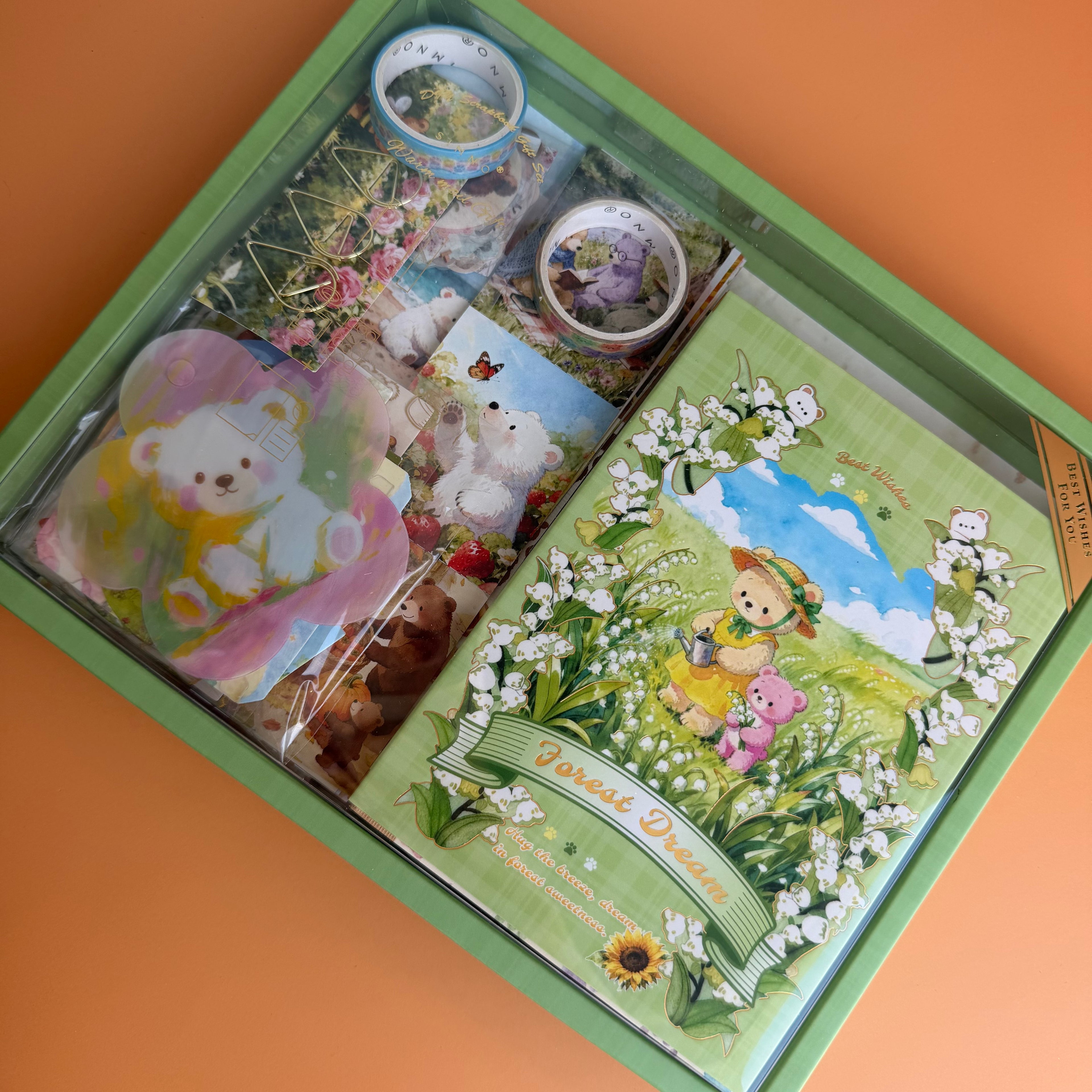 SCRAPBOOK GIFT SET | DIY SCRAPBOOKING JOURNAL KIT | KAWAII STICKERS & WASHI TAPE SET