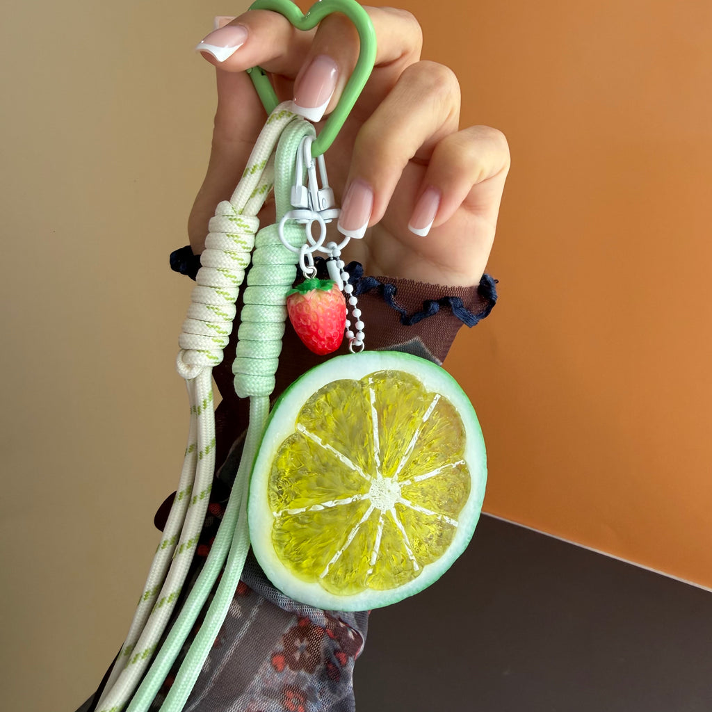 LIME & STRAWBERRY KEYCHAIN | BAG CHARM