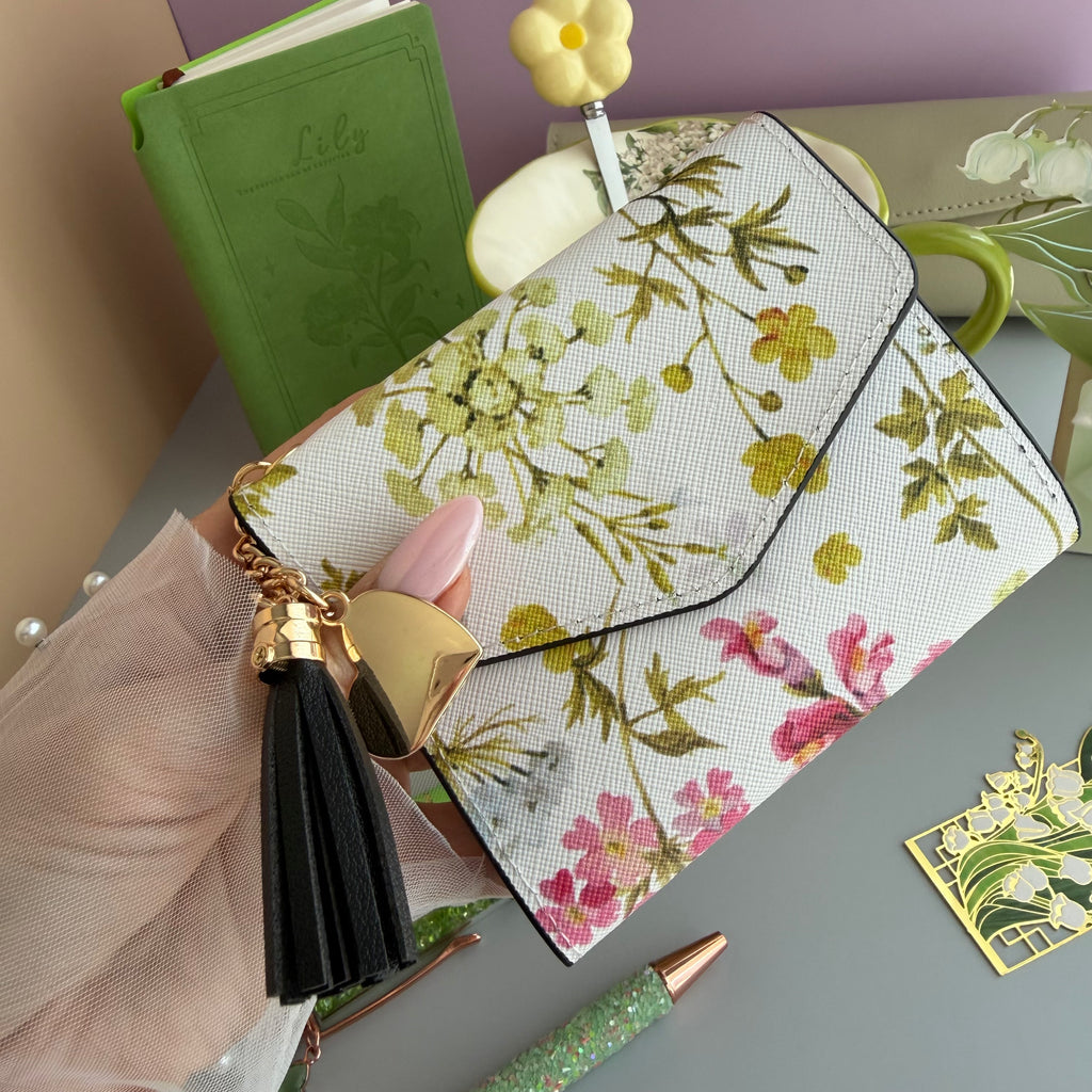 GREEN TEA GARDEN GIFT SET | LILY OF THE VALLEY STATIONERY BUNDLE | FLORAL TEA CUP GIFT SET