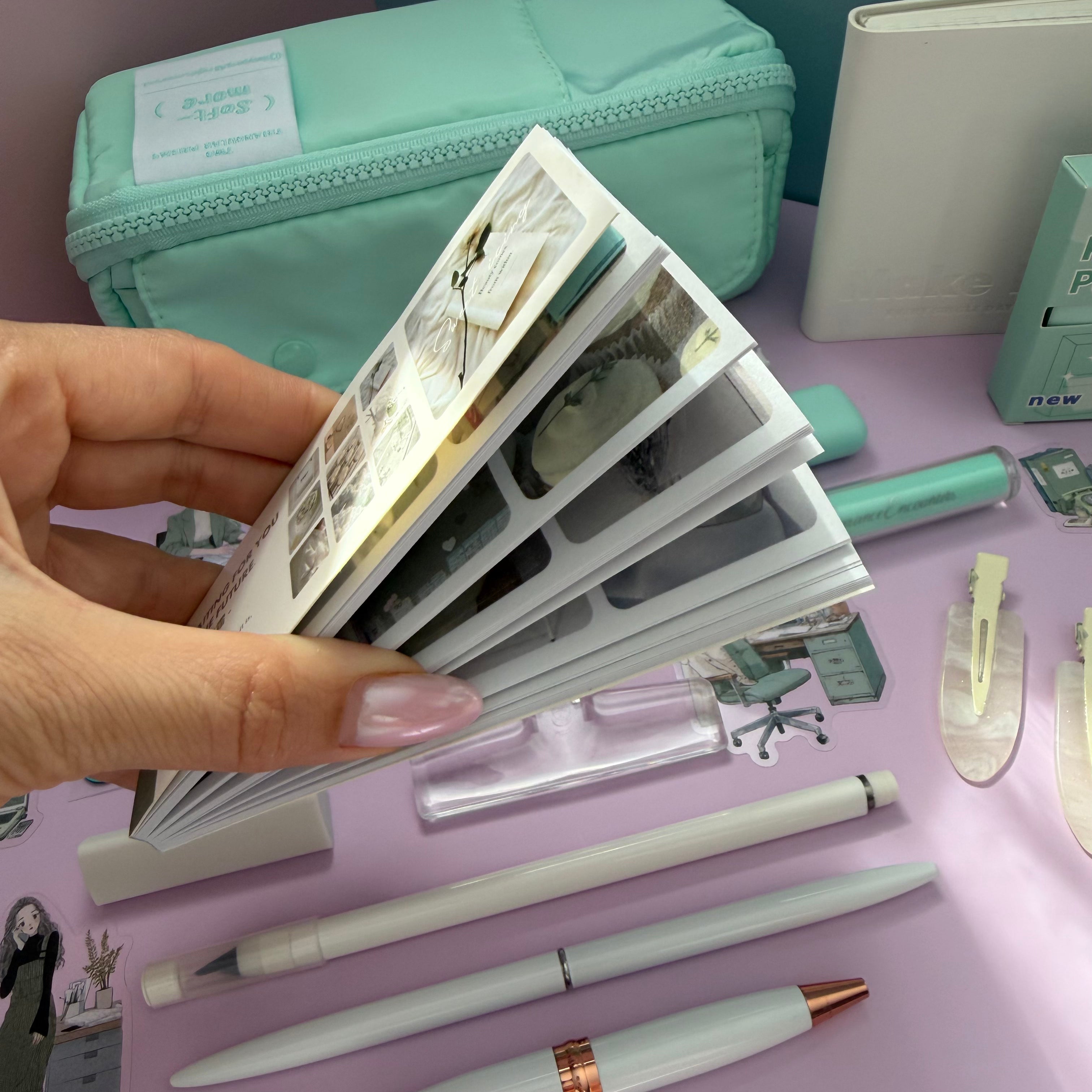 MINT ZIP & GO STATIONERY SET | ALL-IN-ONE PENCIL POUCH BUNDLE | CUTE MINT SCHOOL SUPPLY KIT