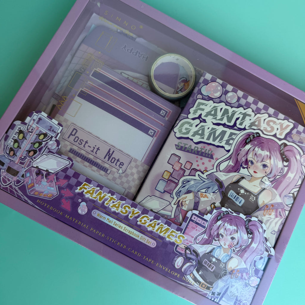 SCRAPBOOK GIFT SET | DIY SCRAPBOOKING JOURNAL KIT | KAWAII STICKERS & WASHI TAPE SET