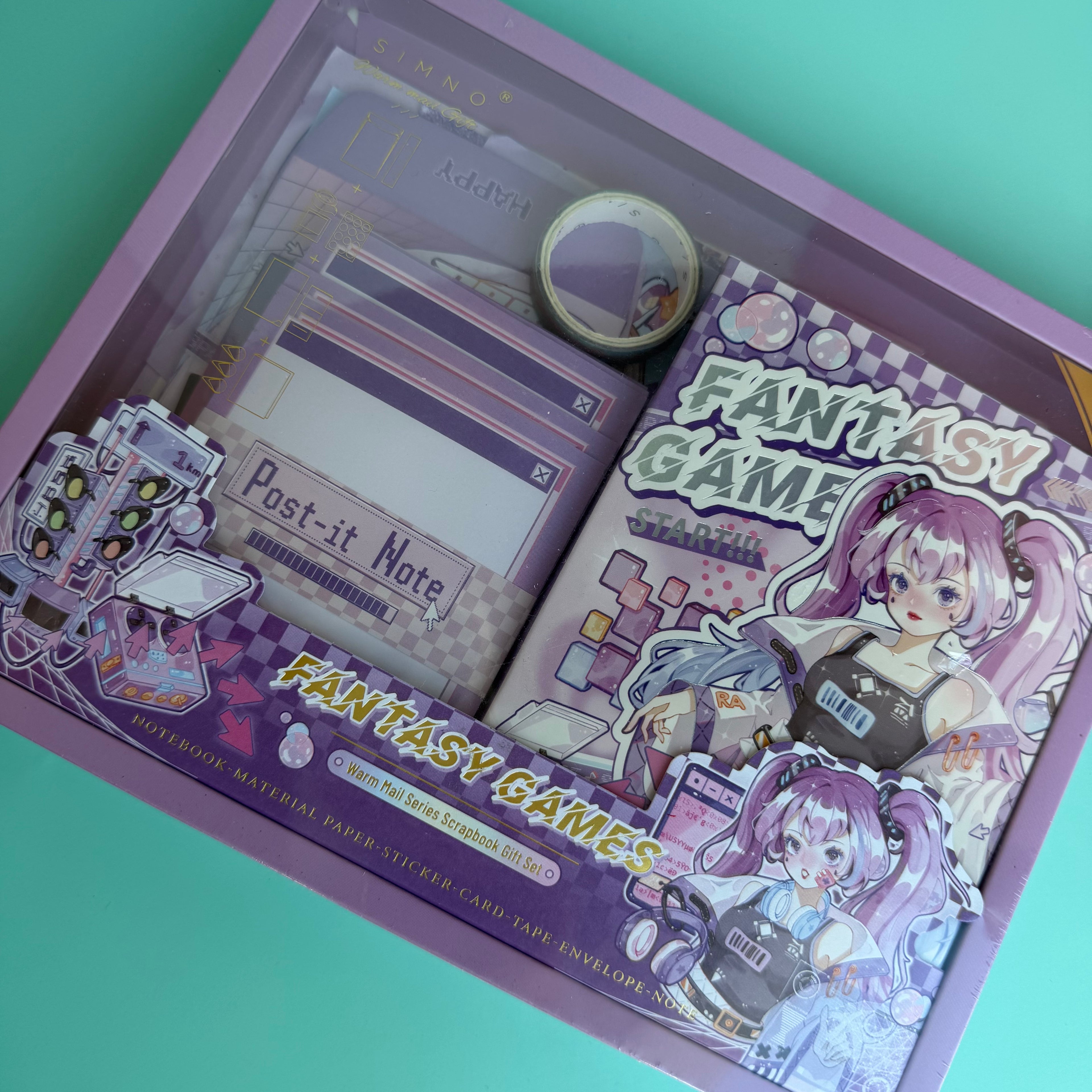 SCRAPBOOK GIFT SET | DIY SCRAPBOOKING JOURNAL KIT | KAWAII STICKERS & WASHI TAPE SET