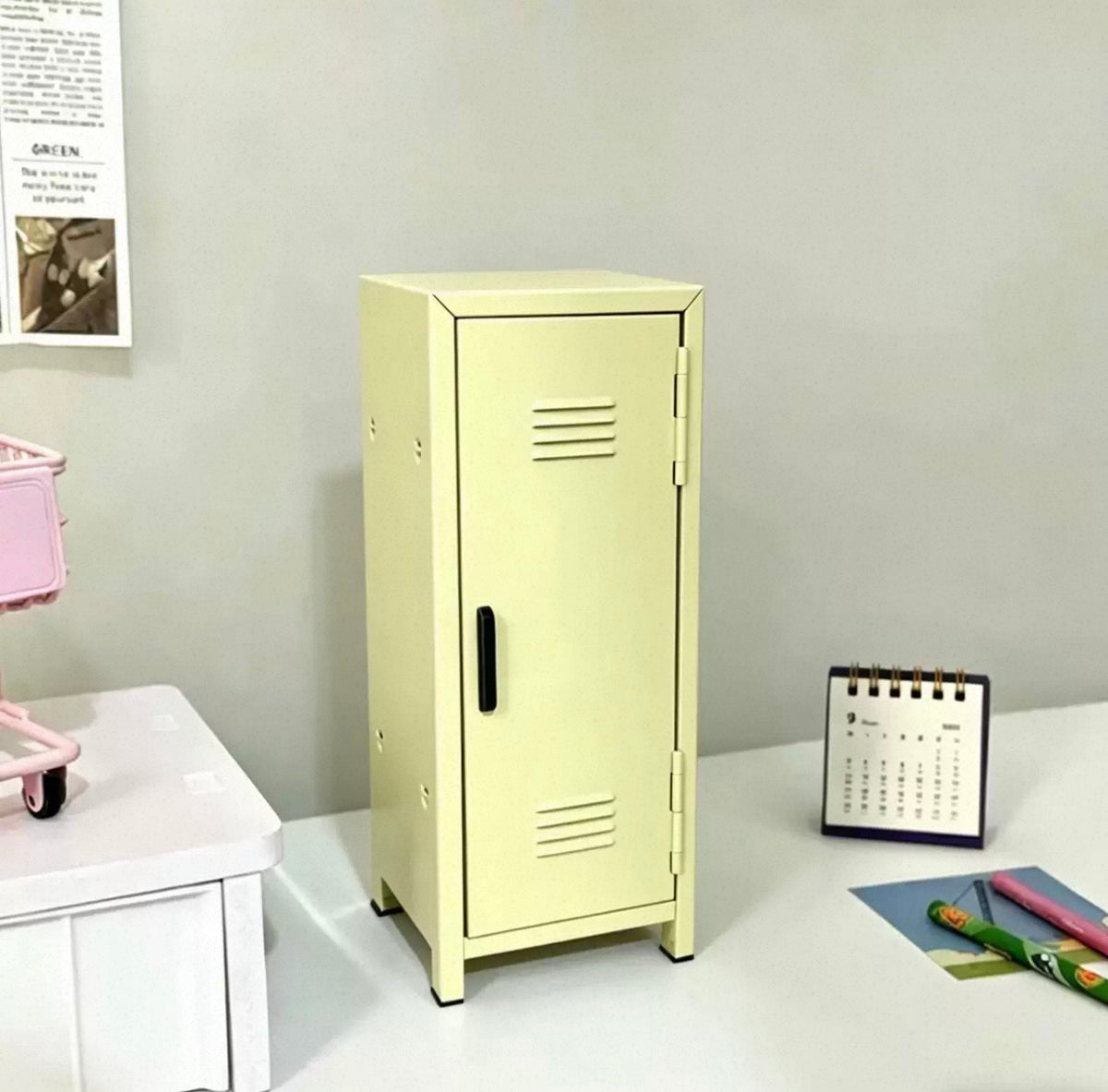 Mini School Locker Desktop Organizer with Lock & Keys