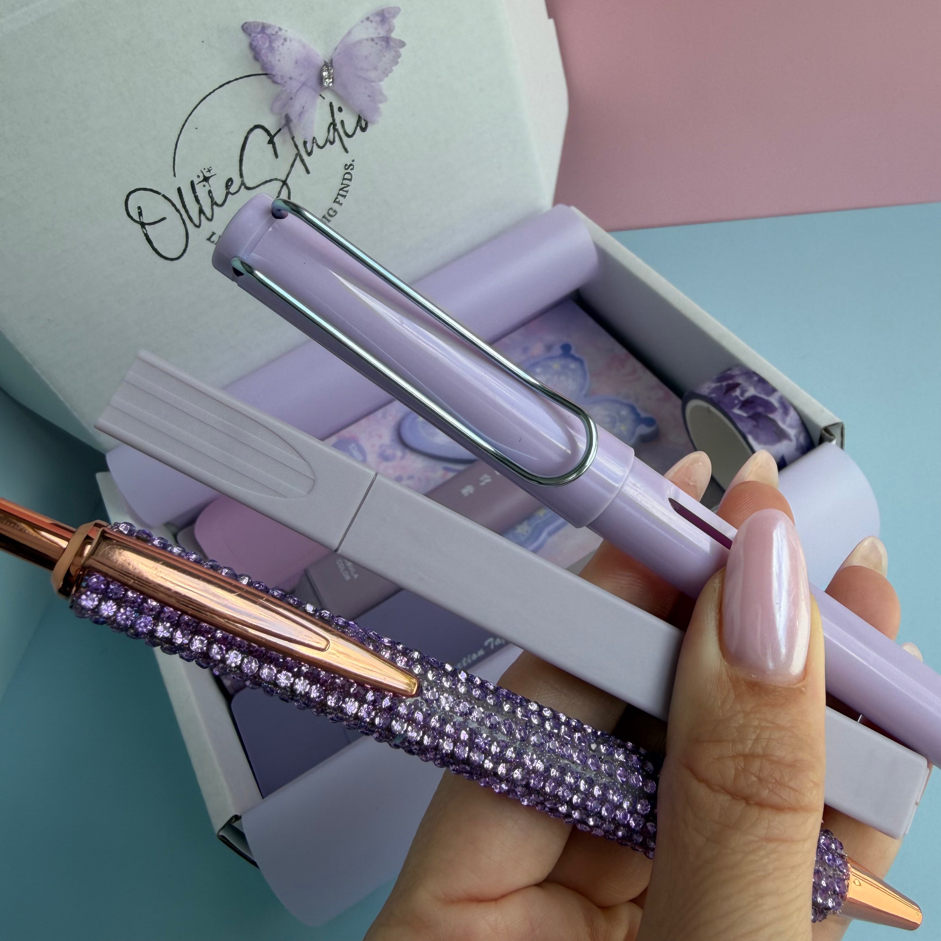 ESSENTIAL STATIONERY SET – LAVENDER ASH | STATIONERY GIFT SET FOR HER | SOFT BOOKISH DESK ESSENTIALS