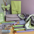 LAVENDER MATCHA GIFT SET | LAVENDER GREEN STATIONERY BUNDLE | SOFT FLORAL JOURNAL SET FOR HER