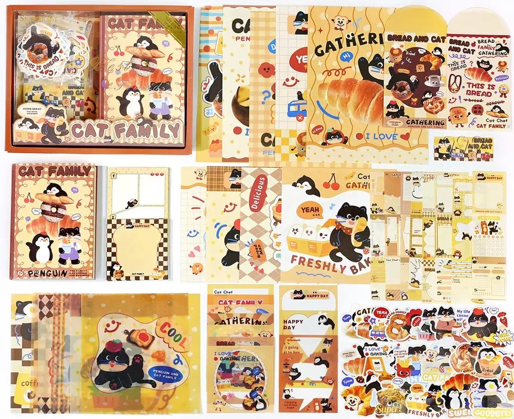 SCRAPBOOK GIFT SET | DIY SCRAPBOOKING JOURNAL KIT | KAWAII STICKERS & WASHI TAPE SET