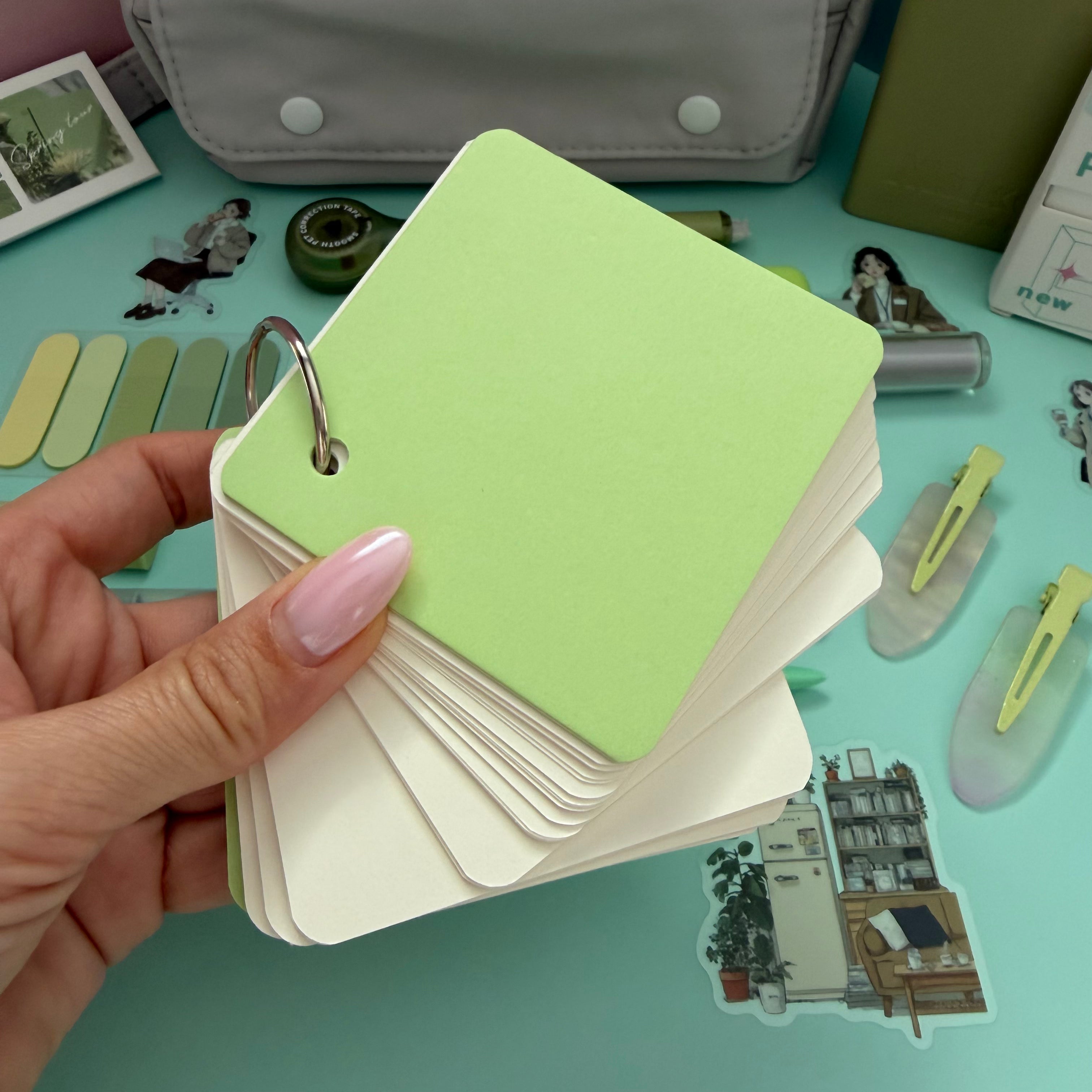 GREEN ZIP & GO STATIONERY SET | ALL-IN-ONE PENCIL POUCH BUNDLE | CUTE GREEN SCHOOL SUPPLY KIT