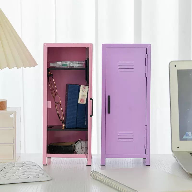 Mini School Locker Desktop Organizer with Lock & Keys