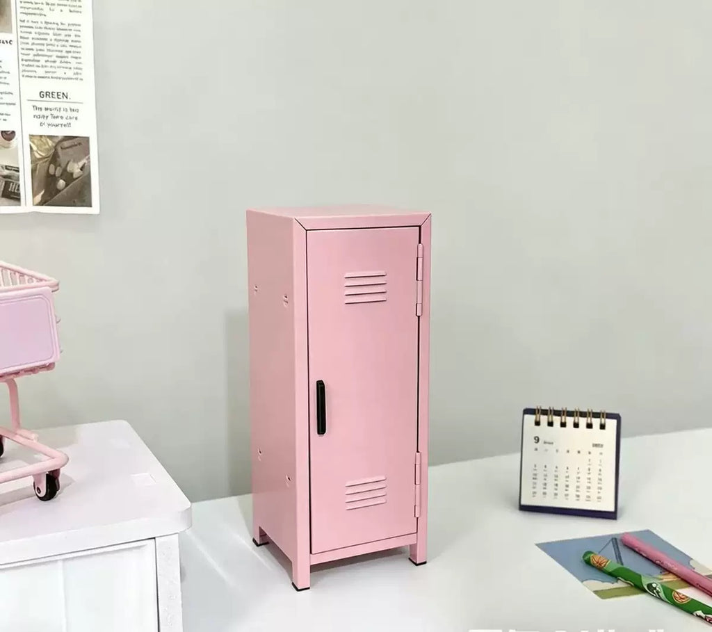Mini School Locker Desktop Organizer with Lock & Keys