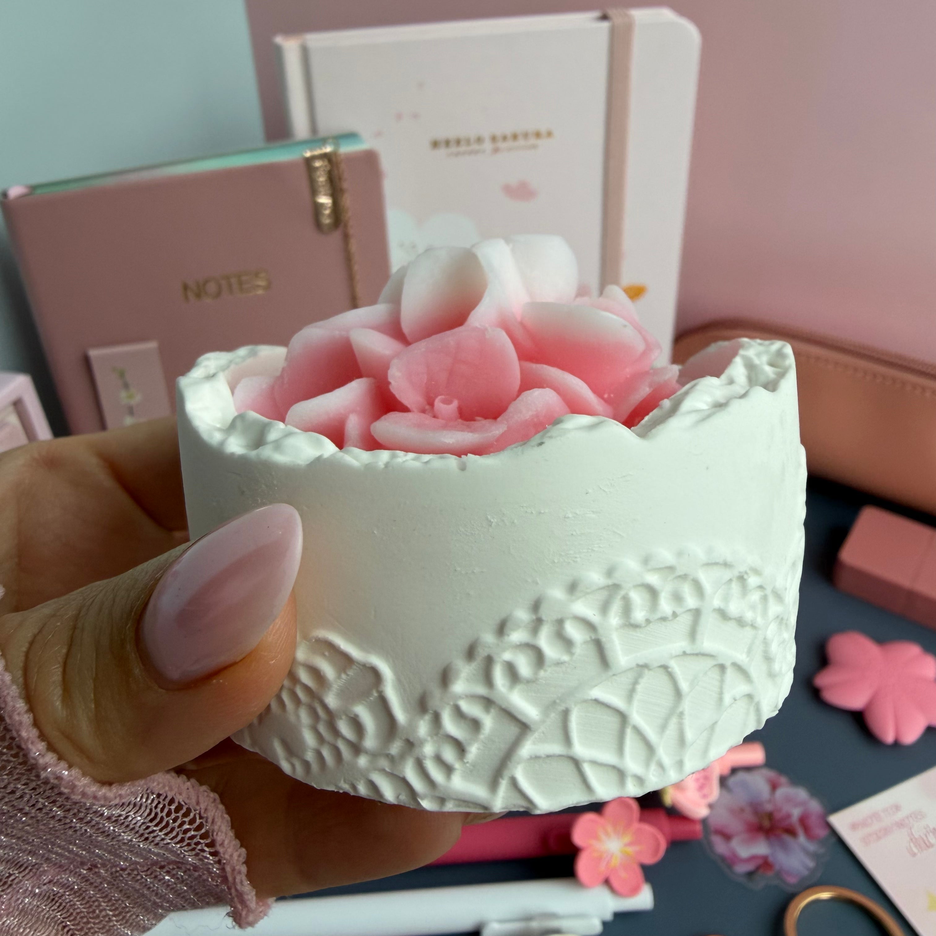 SAKURA BLOOM GIFT SET / CHERRY BLOSSOM STATIONERY BUNDLE / PINK FLORAL DESK SET
