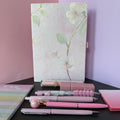 PINK BLOSSOM MINI STATIONERY SET / FLORAL JOURNAL GIFT SET / DESK ESSENTIALS BUNDLE