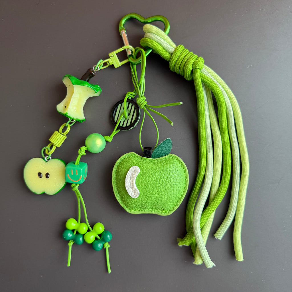 GREEN APPLE KEYCHAIN | BAG CHARM