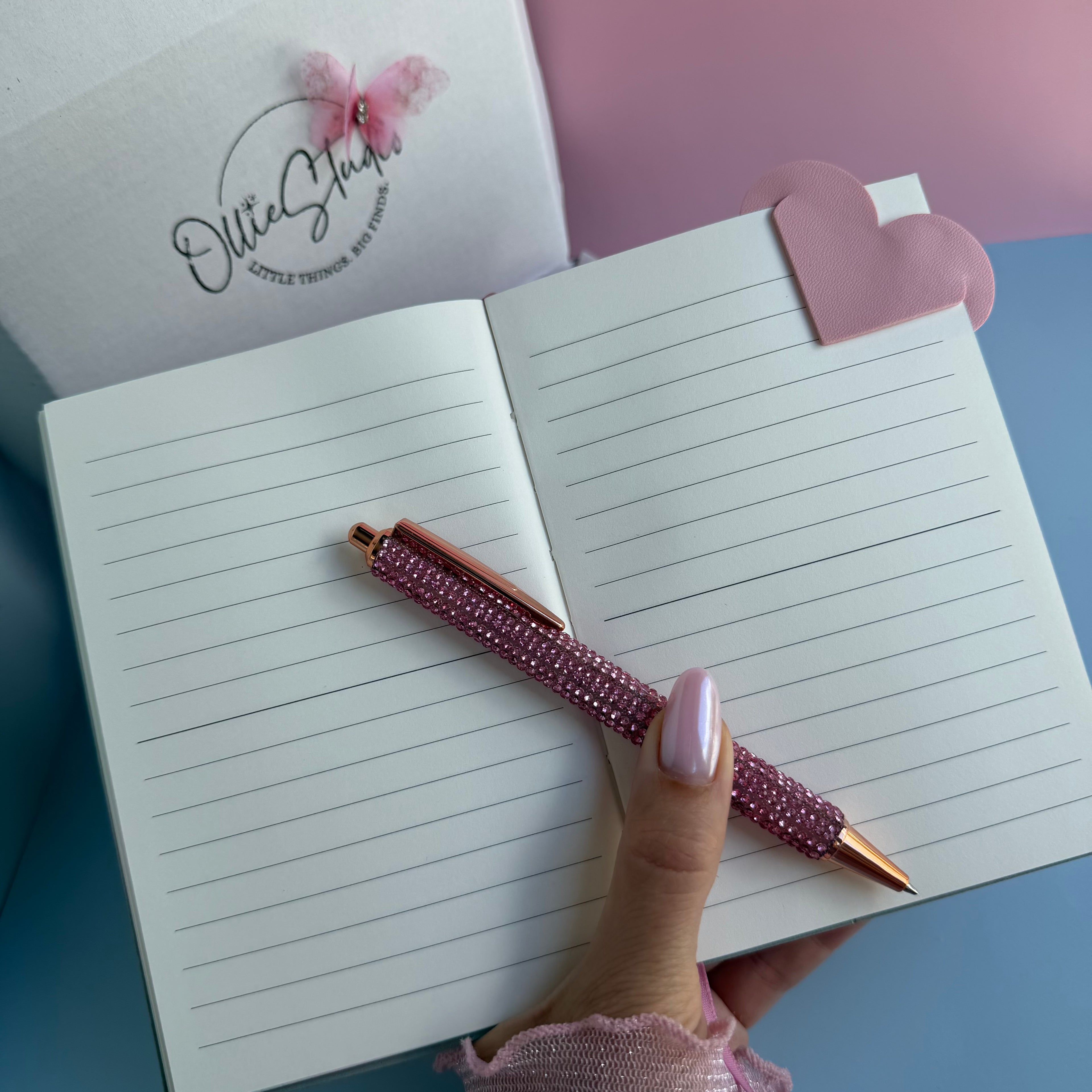 ESSENTIAL STATIONERY SET – PINK POWDER | STATIONERY GIFT SET FOR HER | DELICATE EVERYDAY DESK FAVORITES