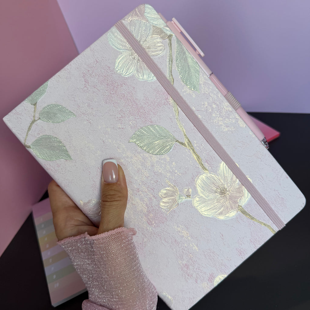 PINK BLOSSOM MINI STATIONERY SET / FLORAL JOURNAL GIFT SET / DESK ESSENTIALS BUNDLE