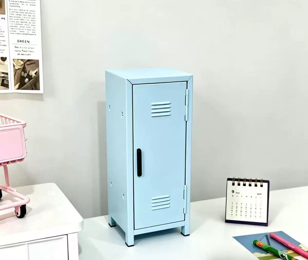 Mini School Locker Desktop Organizer with Lock & Keys