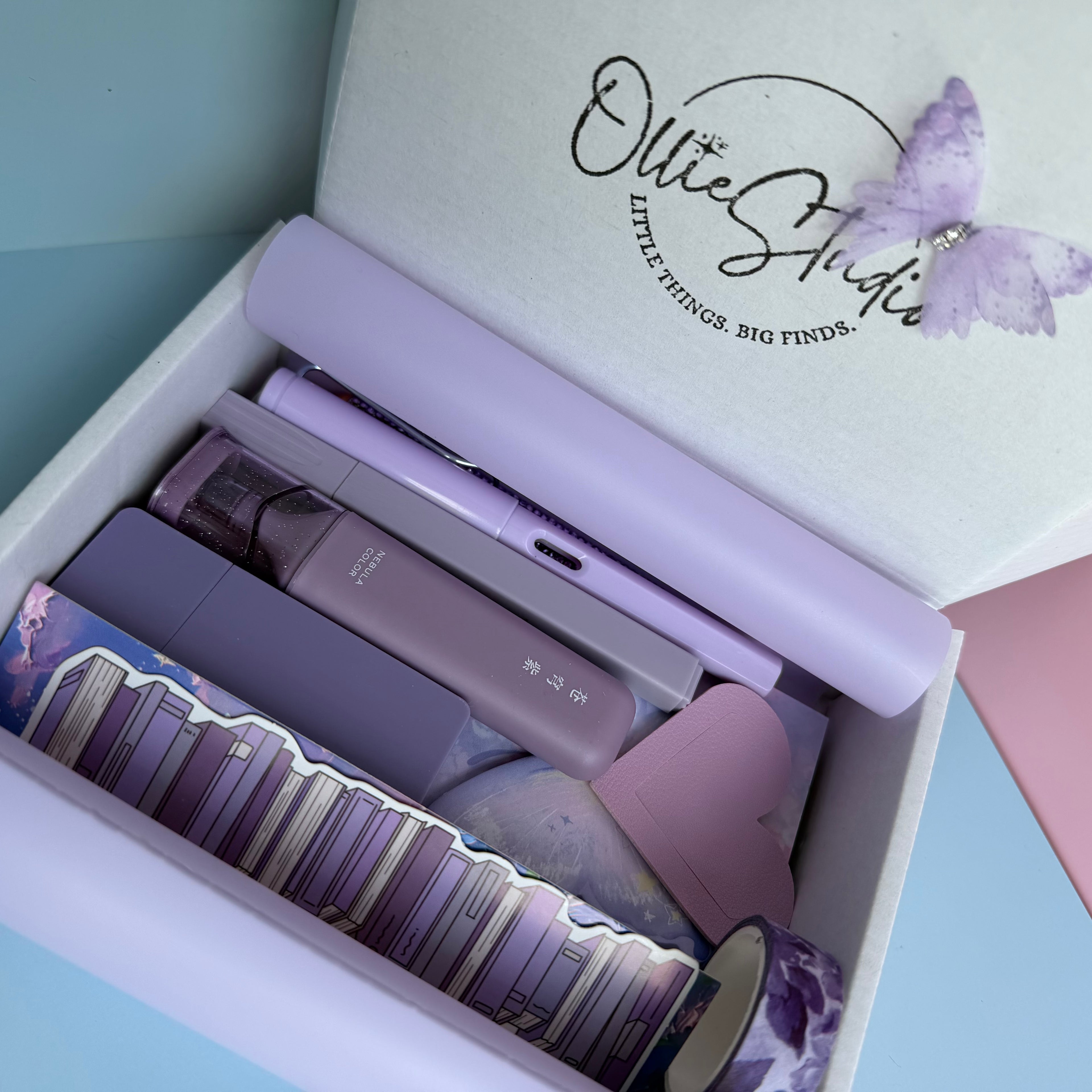 ESSENTIAL STATIONERY SET – LAVENDER ASH | STATIONERY GIFT SET FOR HER | SOFT BOOKISH DESK ESSENTIALS