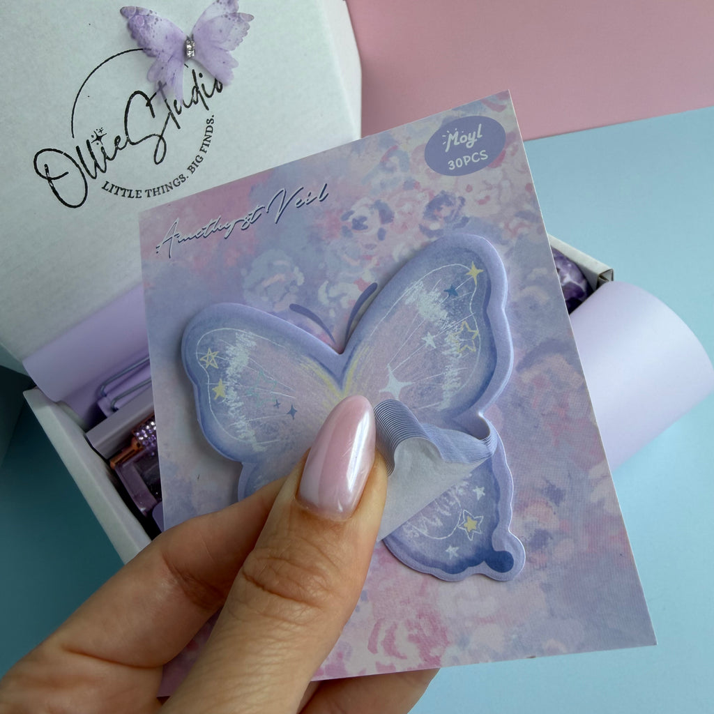 ESSENTIAL STATIONERY SET – LAVENDER ASH | STATIONERY GIFT SET FOR HER | SOFT BOOKISH DESK ESSENTIALS