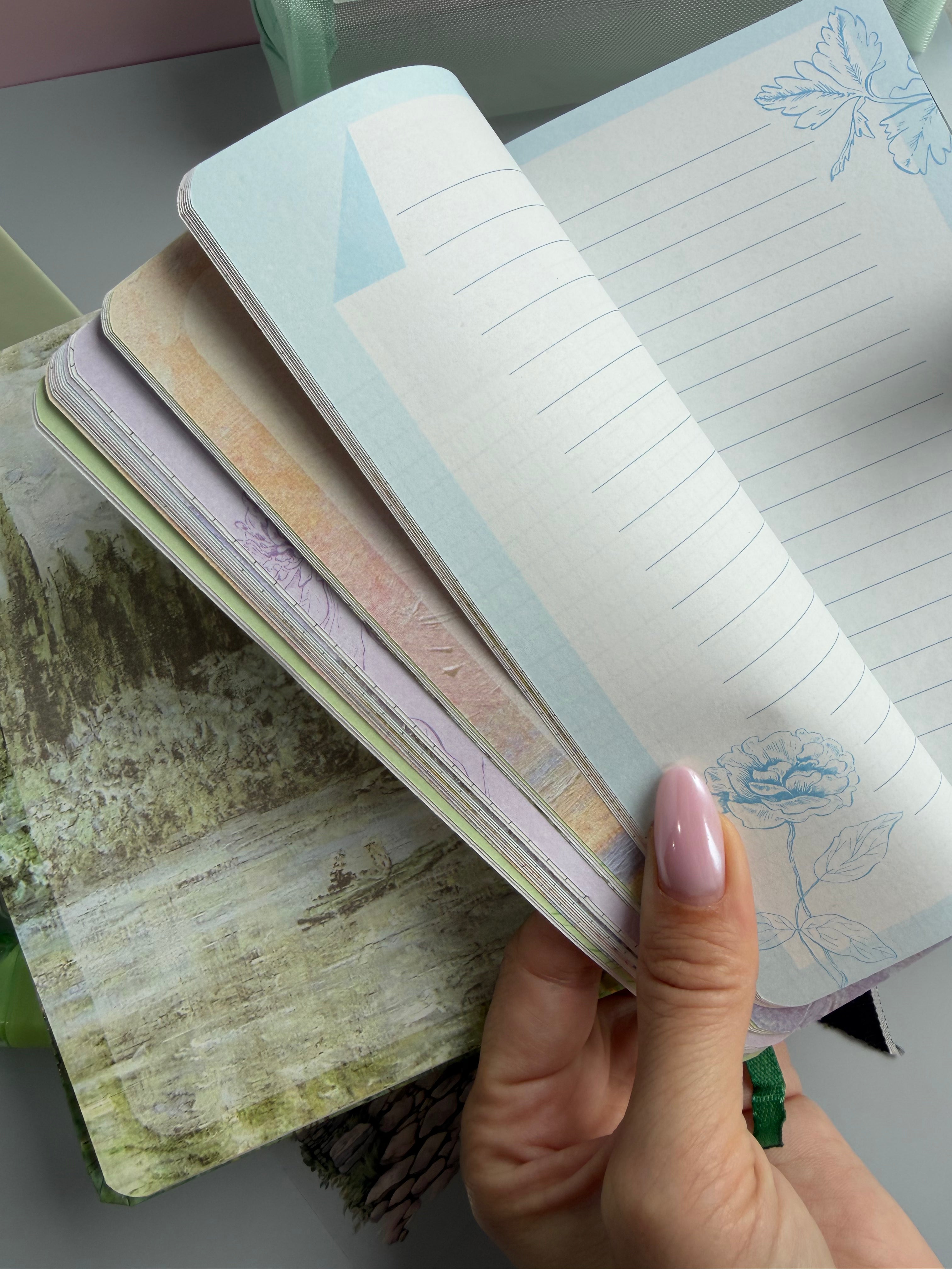 MONET GREEN BLOOM | GREEN ART STATIONERY BUNDLE | IMPRESSIONIST INSPIRED