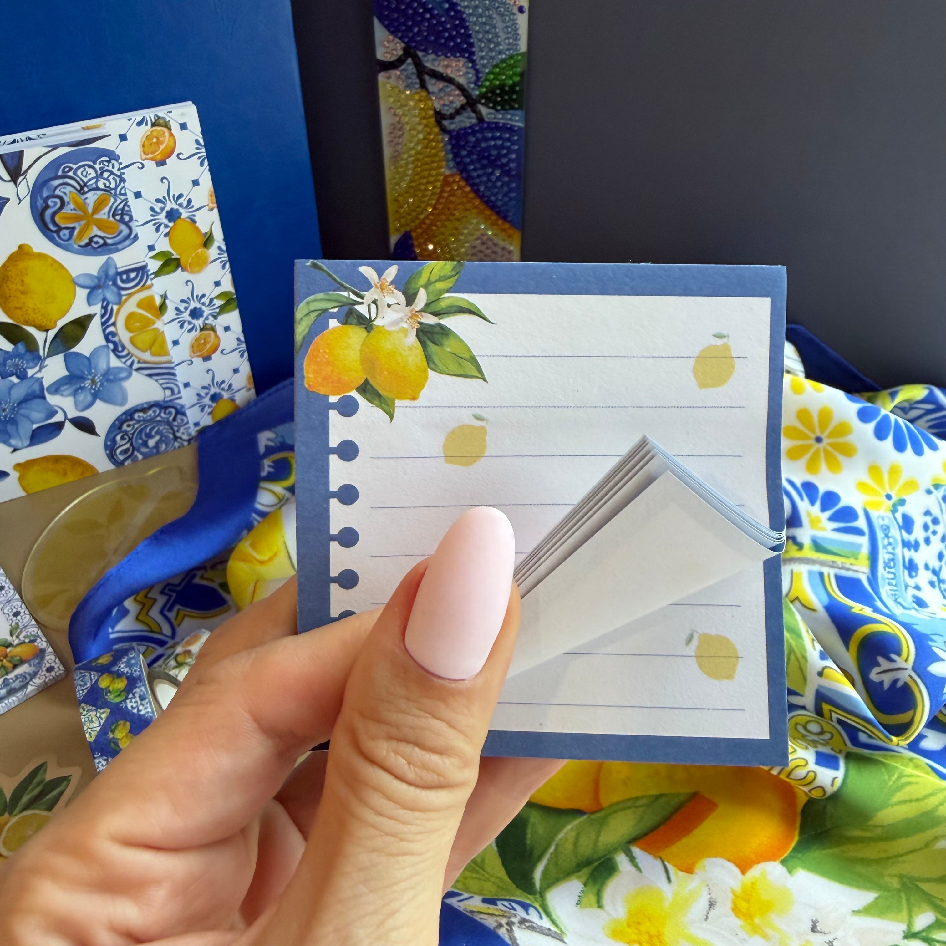 AMALFI LEMON STATIONERY GIFT SET | LEMON COAST GIFT SET FOR HER | ITALIAN SUMMER STATIONERY SET
