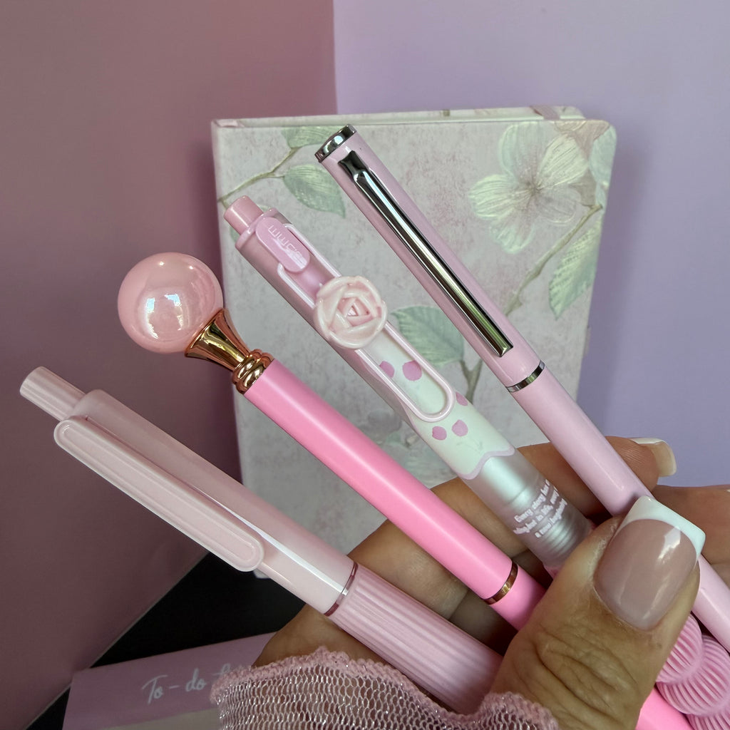 PINK BLOSSOM MINI STATIONERY SET / FLORAL JOURNAL GIFT SET / DESK ESSENTIALS BUNDLE