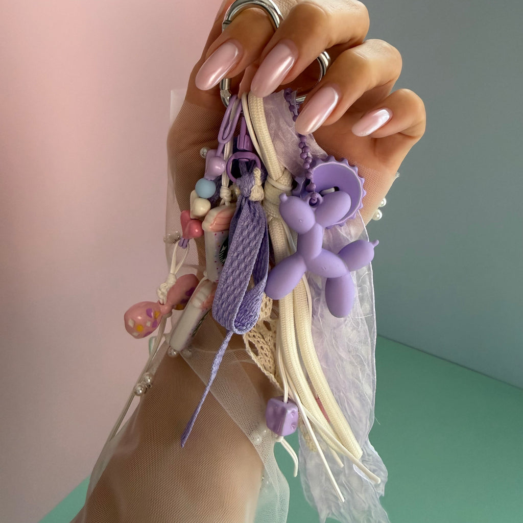 LAVENDER PUPPY KEYCHAIN | BAG CHARM
