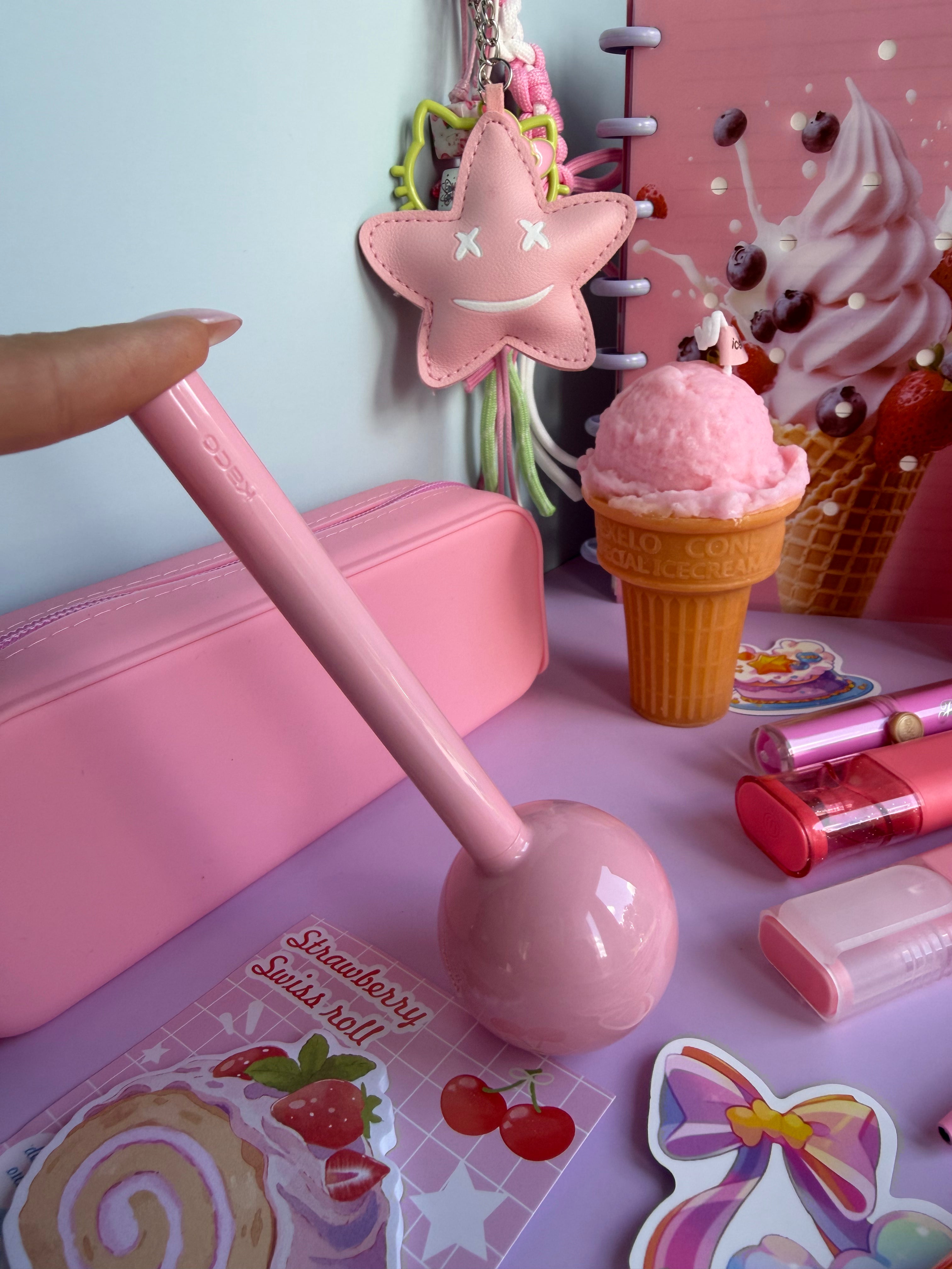 PINK CANDY POP GIFT SET | ICE CREAM STATIONERY BUNDLE | DESSERT THEMED GIFT SET