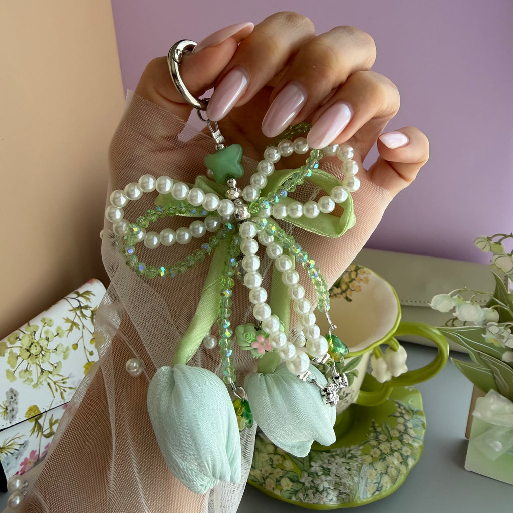 GREEN TEA GARDEN GIFT SET | LILY OF THE VALLEY STATIONERY BUNDLE | FLORAL TEA CUP GIFT SET