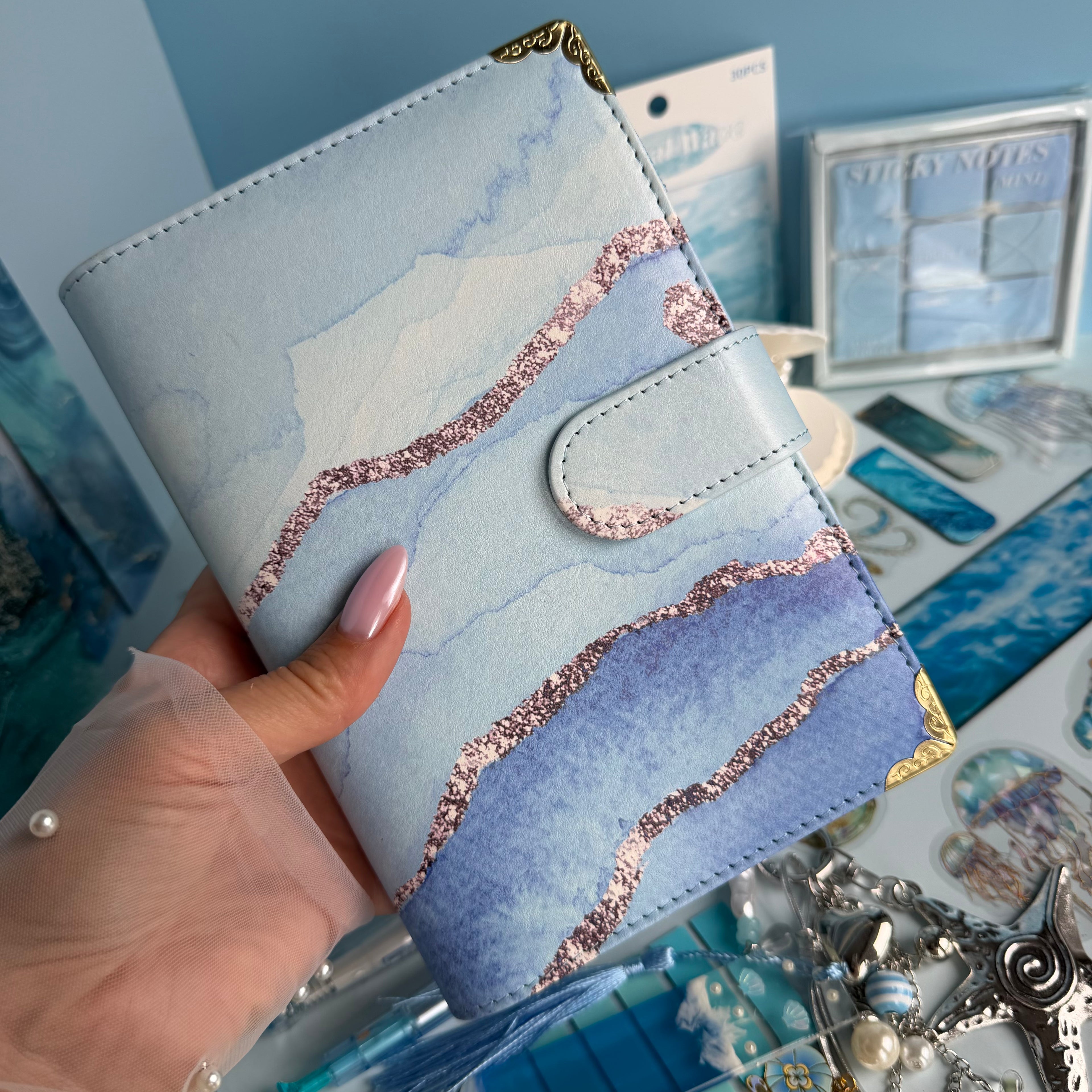 MYSTERIES OF THE OCEAN DEPTH | OCEAN STATIONERY GIFT BUNDLE | BLUE AESTHETIC STATIONERY SET