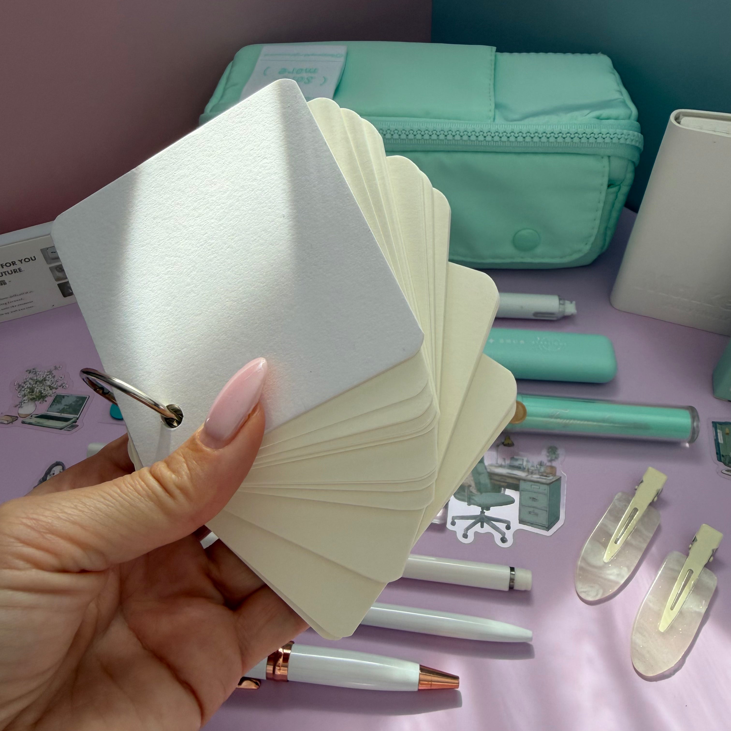 MINT ZIP & GO STATIONERY SET | ALL-IN-ONE PENCIL POUCH BUNDLE | CUTE MINT SCHOOL SUPPLY KIT