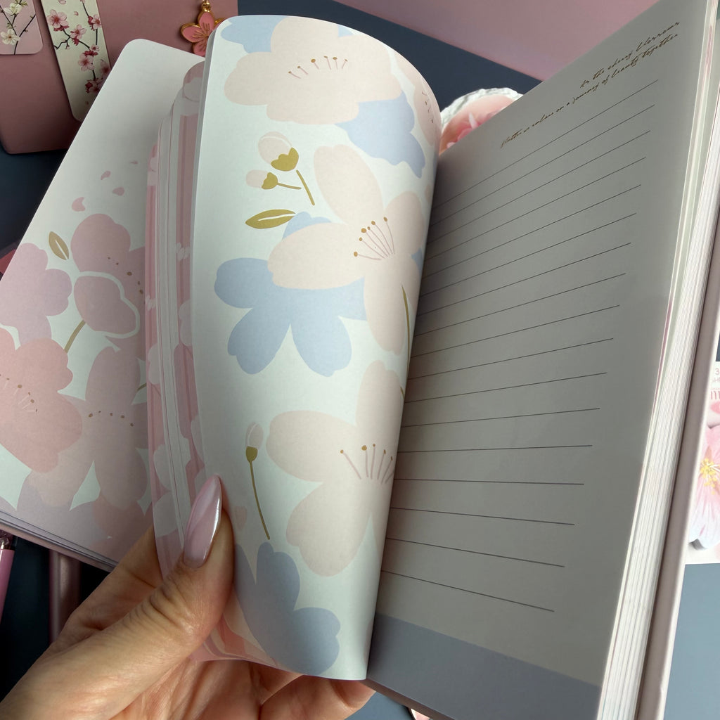 SAKURA BLOOM GIFT SET / CHERRY BLOSSOM STATIONERY BUNDLE / PINK FLORAL DESK SET