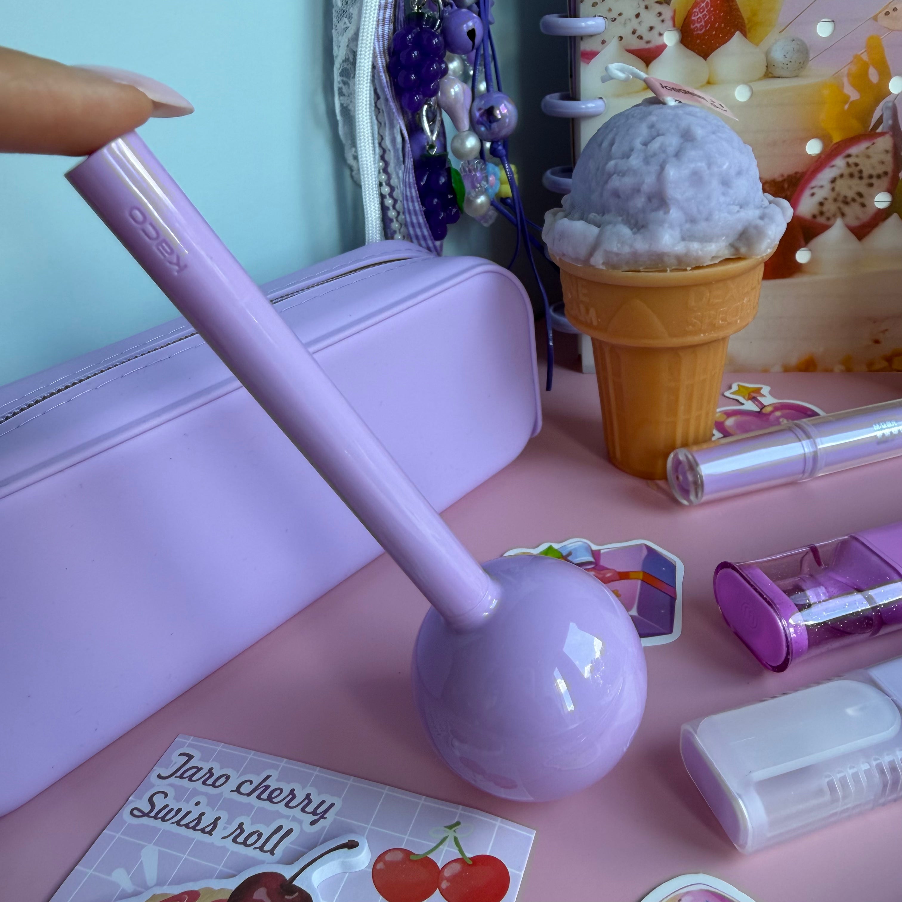 PURPLE CANDY POP GIFT SET | SWEET STATIONERY BUNDLE | DESSERT THEMED GIFT SET
