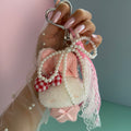 PINK PLAID BUNNY KEYCHAIN | BAG CHARM