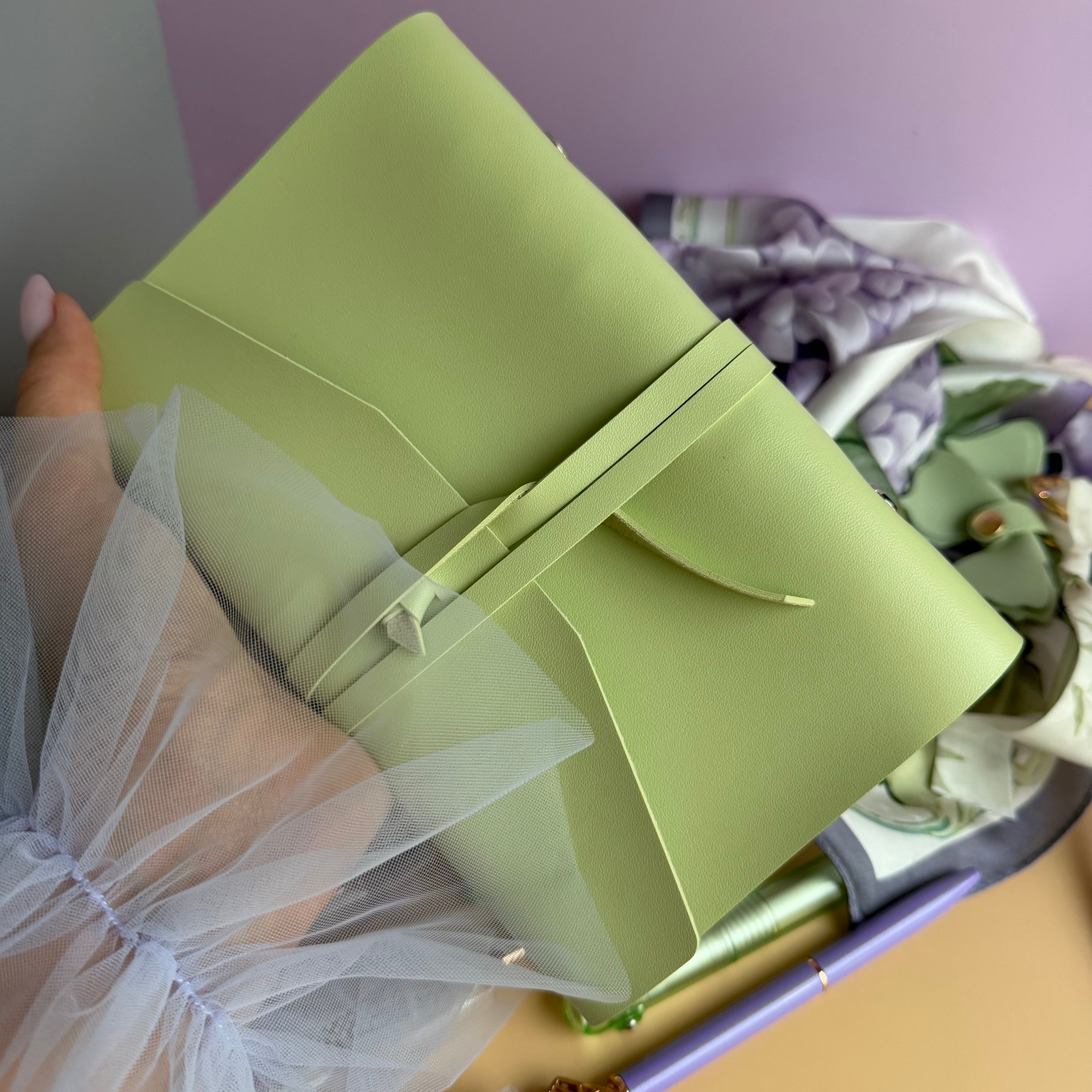 LAVENDER MATCHA GIFT SET | LAVENDER GREEN STATIONERY BUNDLE | SOFT FLORAL JOURNAL SET FOR HER