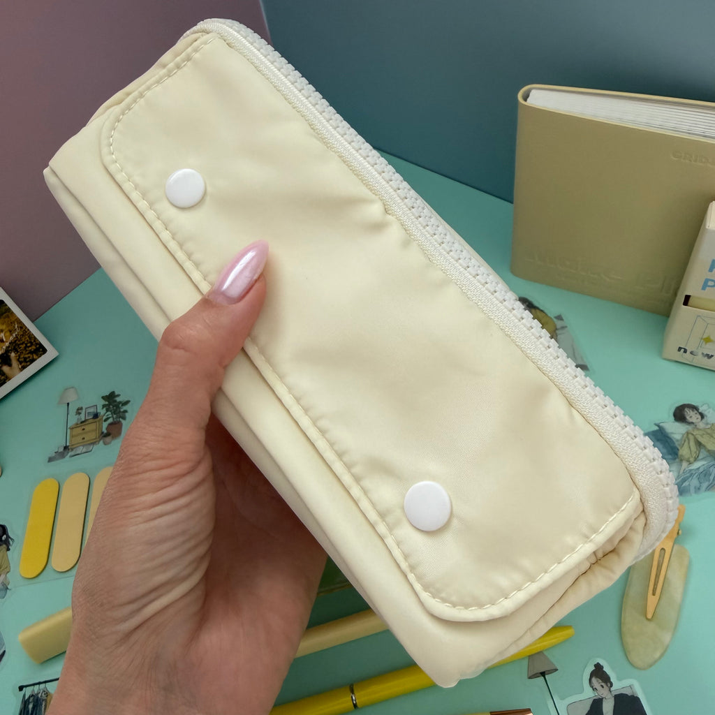 YELLOW ZIP & GO STATIONERY SET | ALL-IN-ONE PENCIL POUCH BUNDLE | CUTE YELLOW SCHOOL SUPPLY KIT