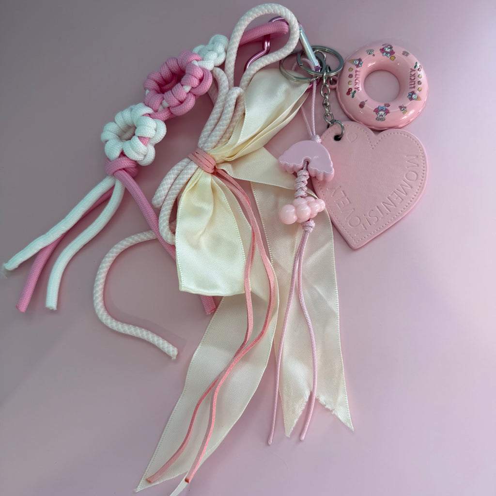 PINK LUCKY TAPE KEYCHAIN | BAG CHARM