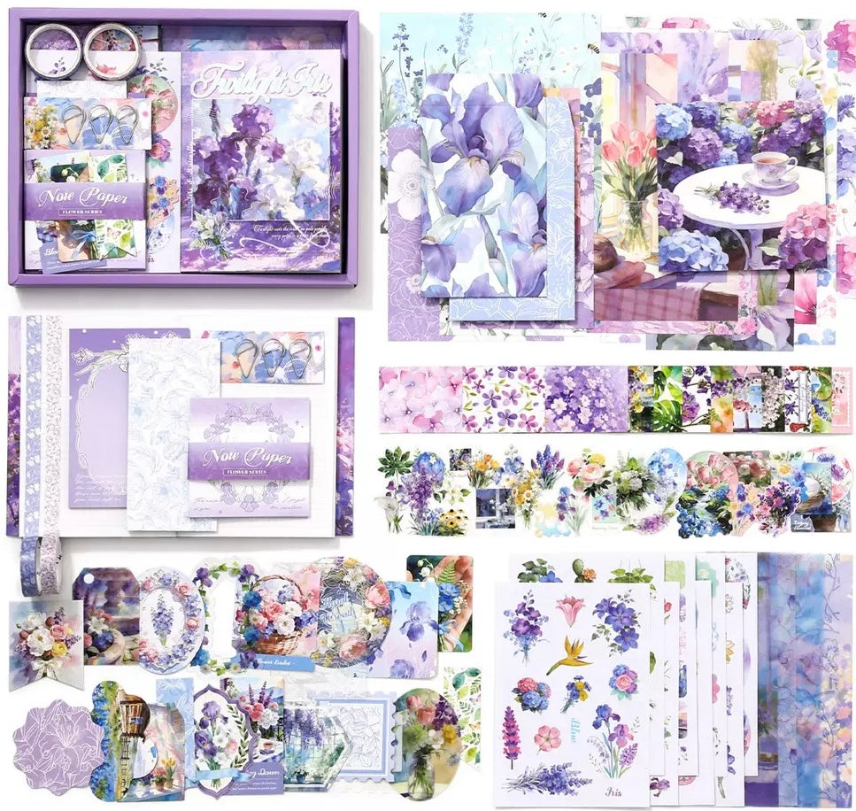 SCRAPBOOK GIFT SET | DIY SCRAPBOOKING JOURNAL KIT | KAWAII STICKERS & WASHI TAPE SET