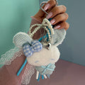 BLUE PLAID BUNNY KEYCHAIN | BAG CHARM