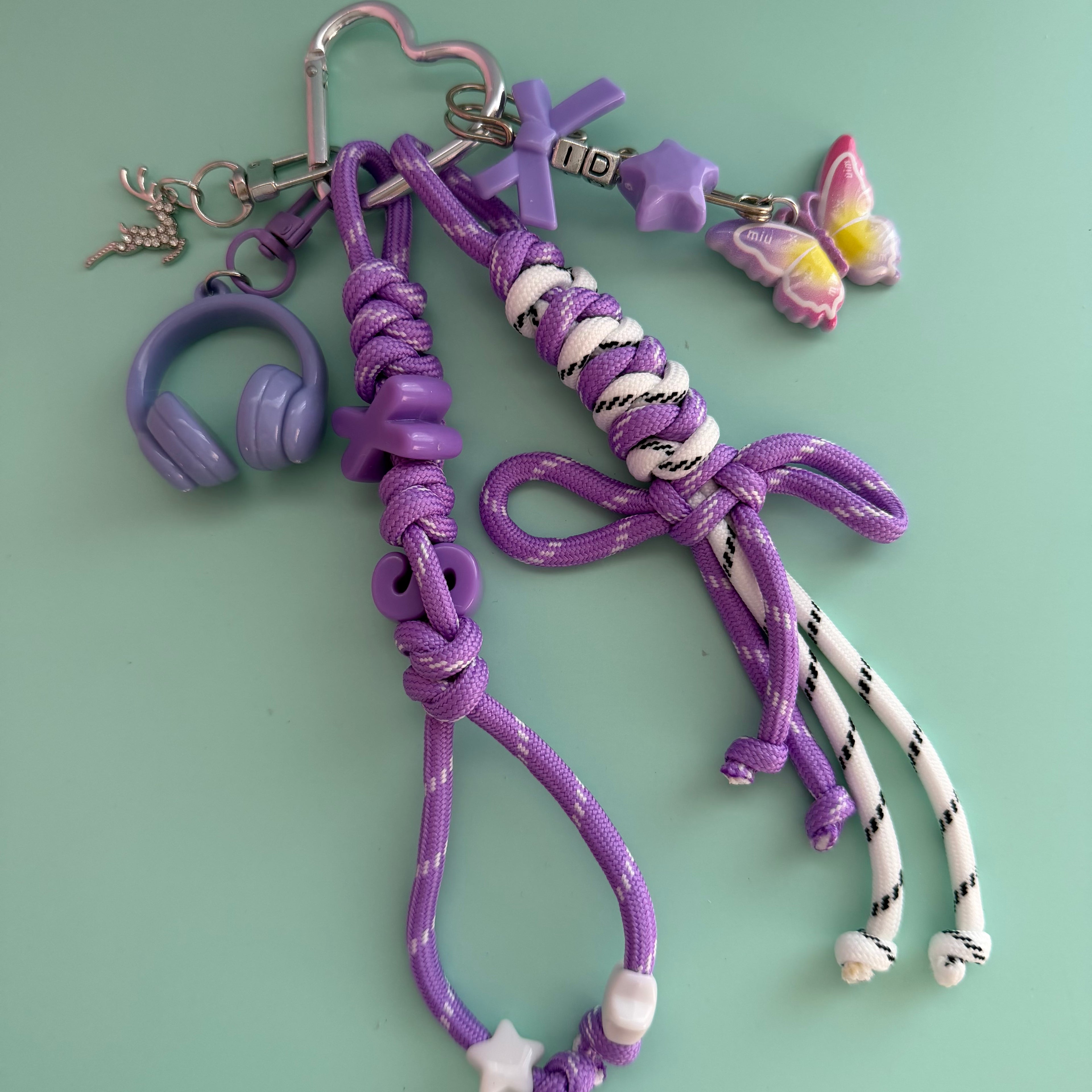 PURPLE HEADPHONES KEYCHAIN | BAG CHARM