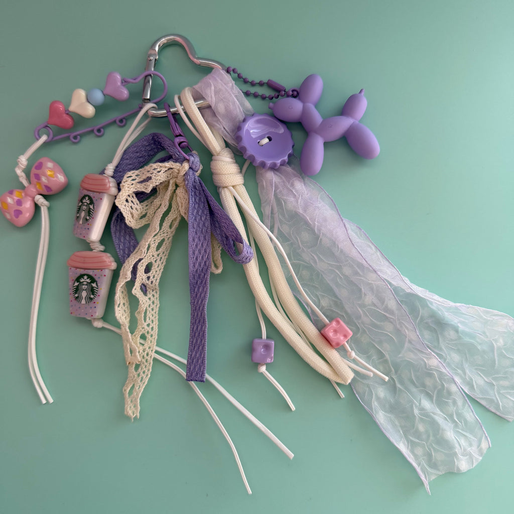 LAVENDER PUPPY KEYCHAIN | BAG CHARM