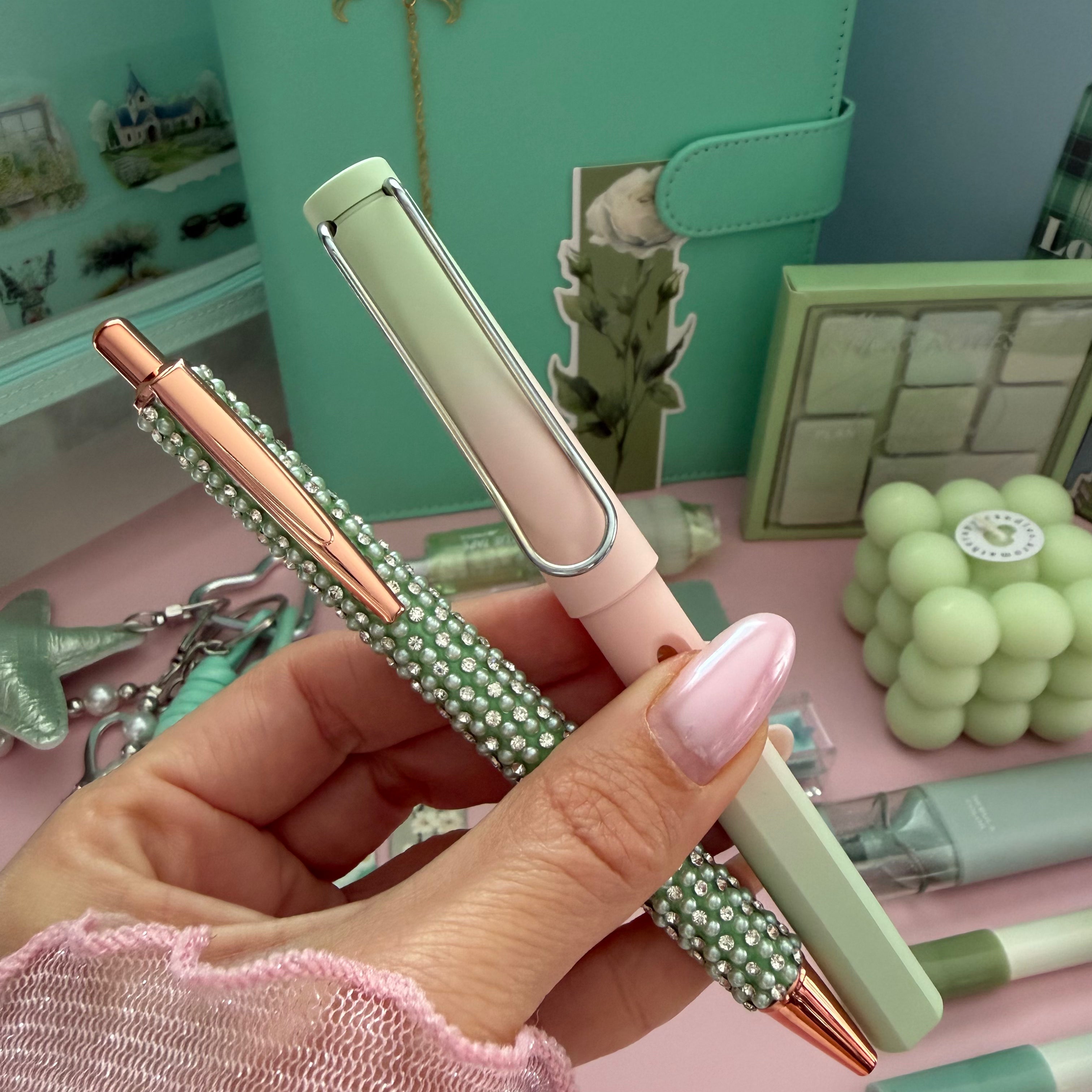 PREMIUM STATIONARY SET - MINT WHISPER | STATIONERY GIFT SET FOR HER | FRESH & REFINED DESK ESSENTIALS
