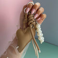 TAUPE HEART KEYCHAIN | BAG CHARM