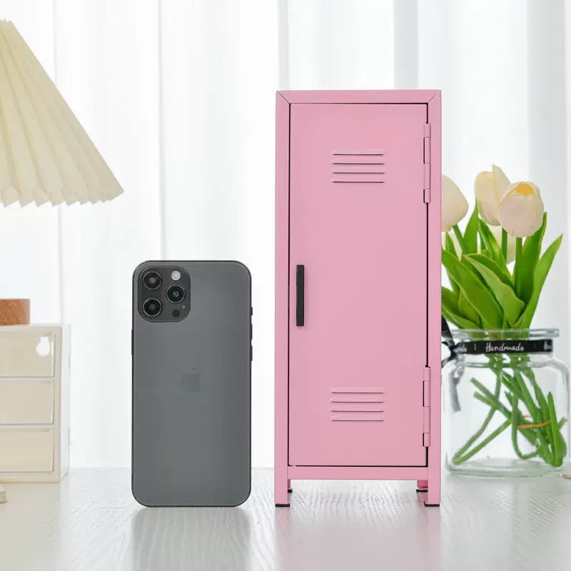 Mini School Locker Desktop Organizer with Lock & Keys