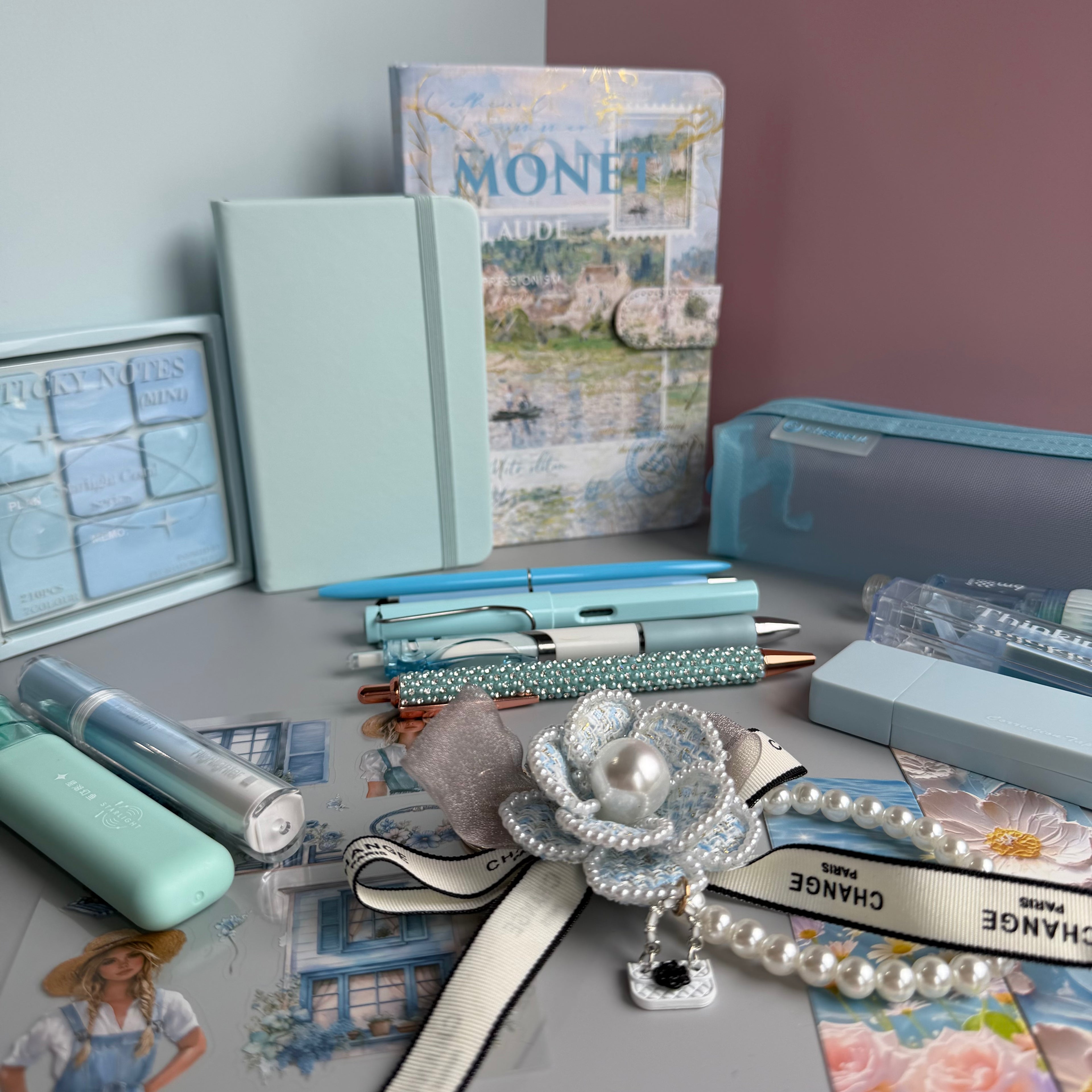 MONET BLUE BLOOM | BLUE ART STATIONERY BUNDLE | IMPRESSIONIST INSPIRED