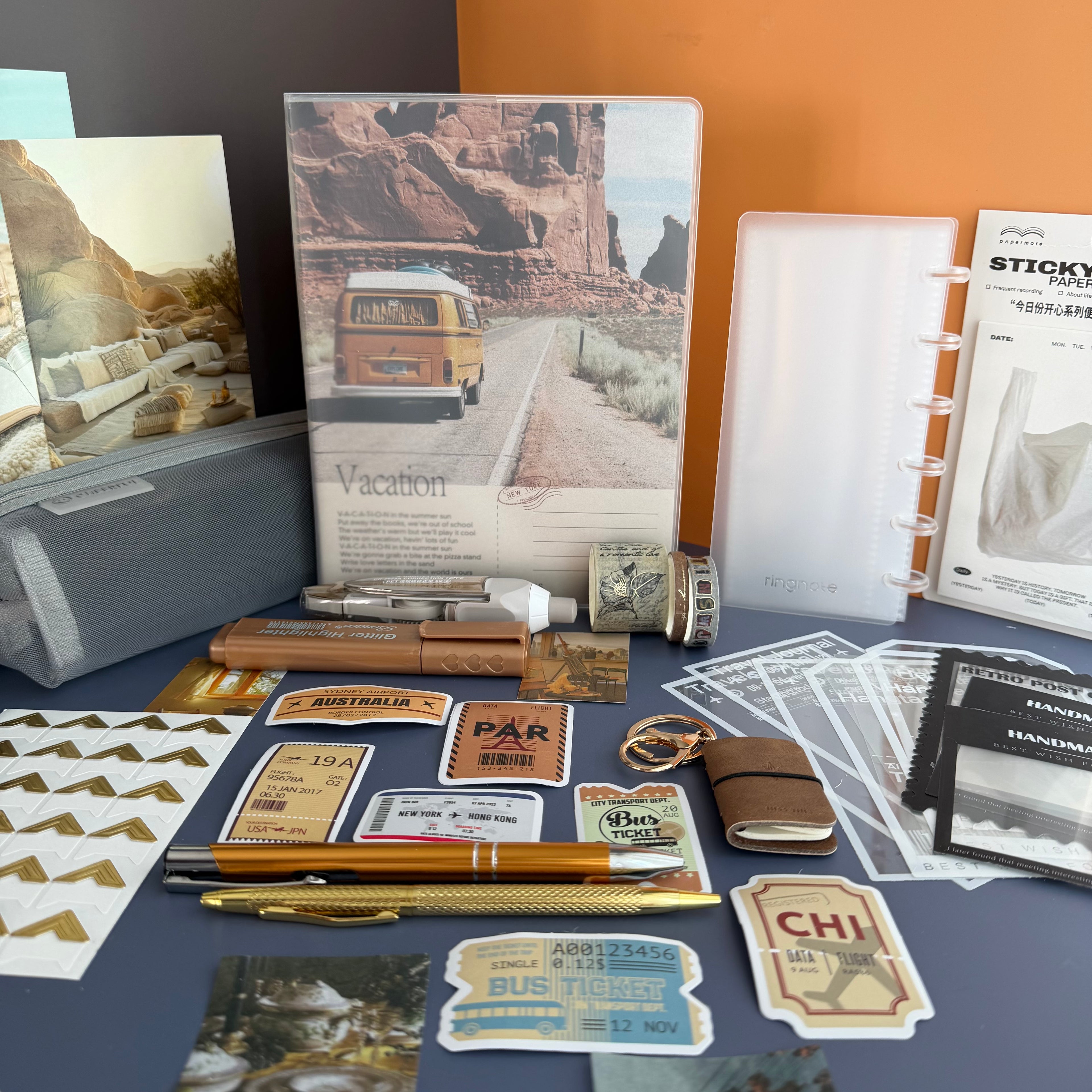 DESERT ROUTE STATIONERY SET | ROAD TRIP MEMORIES | TRAVEL JOURNAL BUNDLE