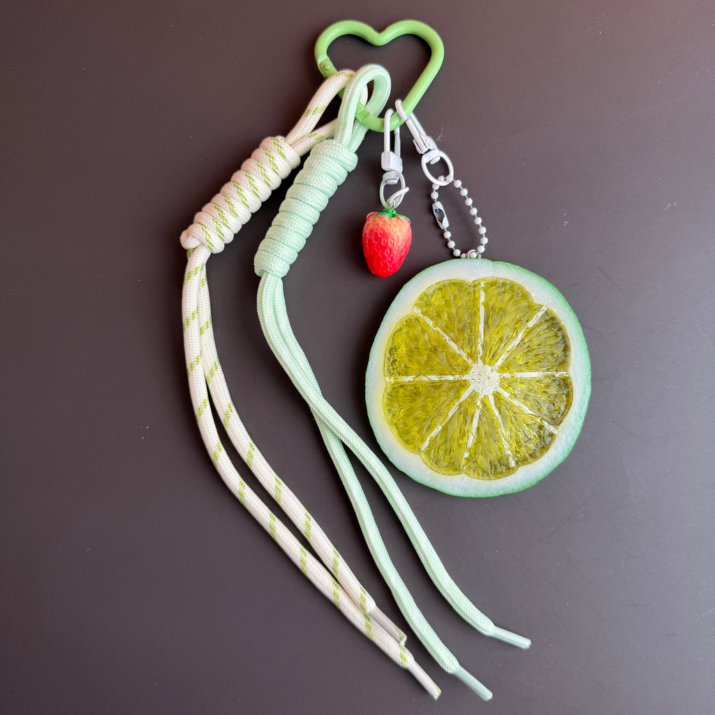LIME & STRAWBERRY KEYCHAIN | BAG CHARM
