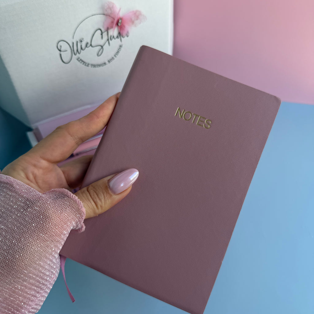 ESSENTIAL STATIONERY SET – PINK POWDER | STATIONERY GIFT SET FOR HER | DELICATE EVERYDAY DESK FAVORITES