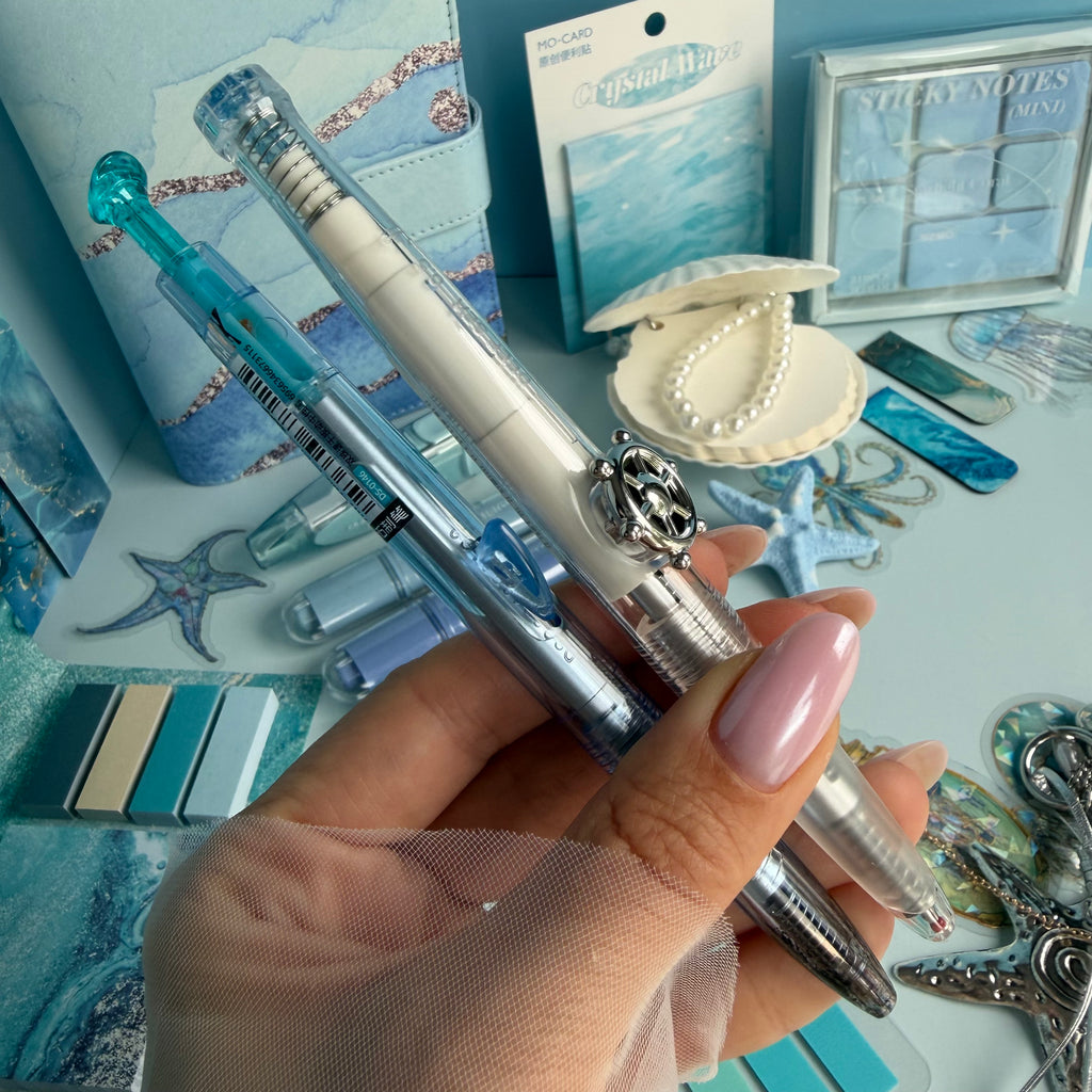 MYSTERIES OF THE OCEAN DEPTH | OCEAN STATIONERY GIFT BUNDLE | BLUE AESTHETIC STATIONERY SET