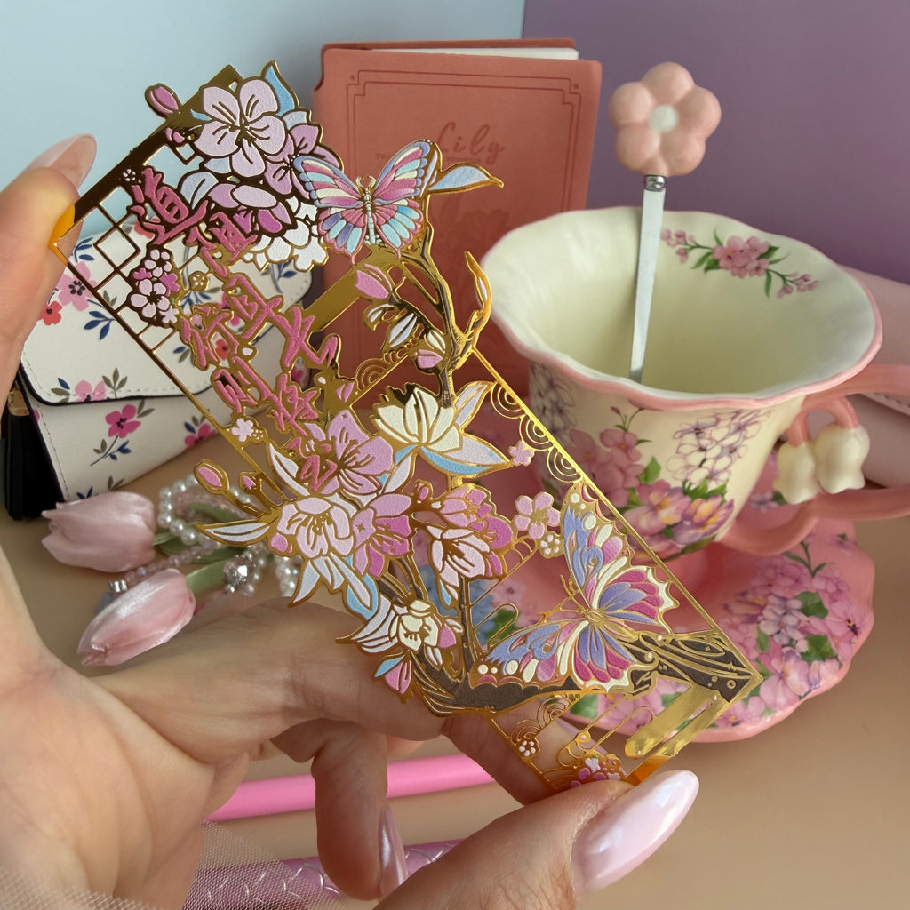 PINK TEA GARDEN GIFT SET | BLUSH BLOSSOM STATIONERY BUNDLE | FLORAL TEA CUP GIFT SET