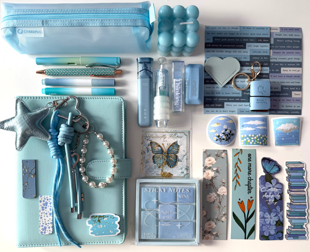 PREMIUM STATIONARY SET - BLUE REVERIE | STATIONERY GIFT SET FOR HER | DREAMY BOOKISH DESK ESSENTIALS