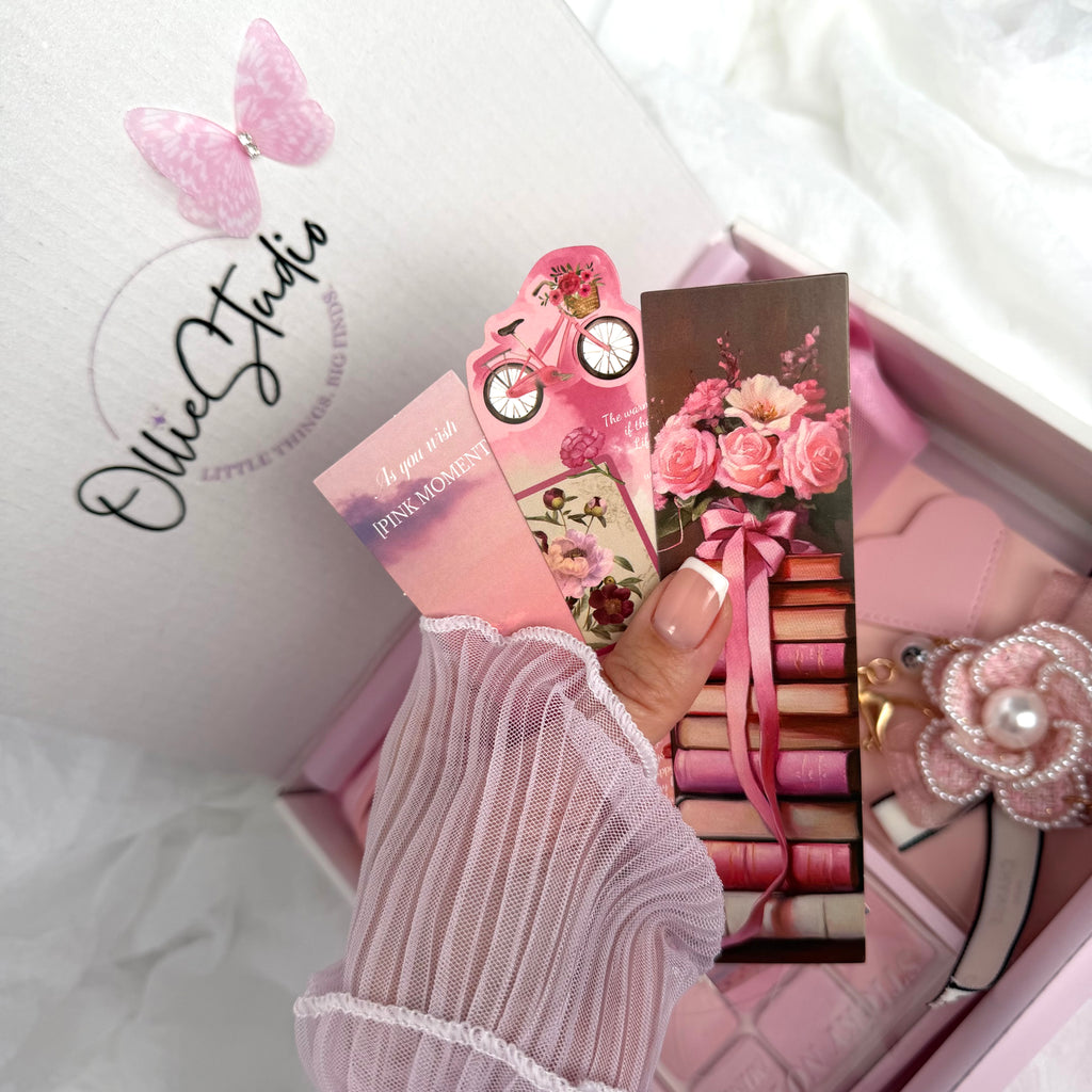 SIGNATURE STATIONERY SET - PINK BLOOM |STATIONERY GIFT SET FOR HER | AESTHETIC & BOOKISH DESK ESSENTIALS